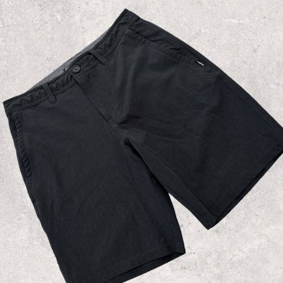 Dark Grey Hybrid Shorts Beach Everyday Board Shorts 8” Inseam Sz 28